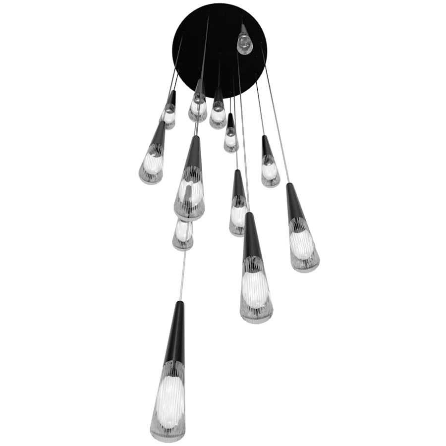 Avenue Lighting Encino 13 Light 22" Wide LED Crystal Multi Light Pendant with Clear Crystal Shades - Image 3