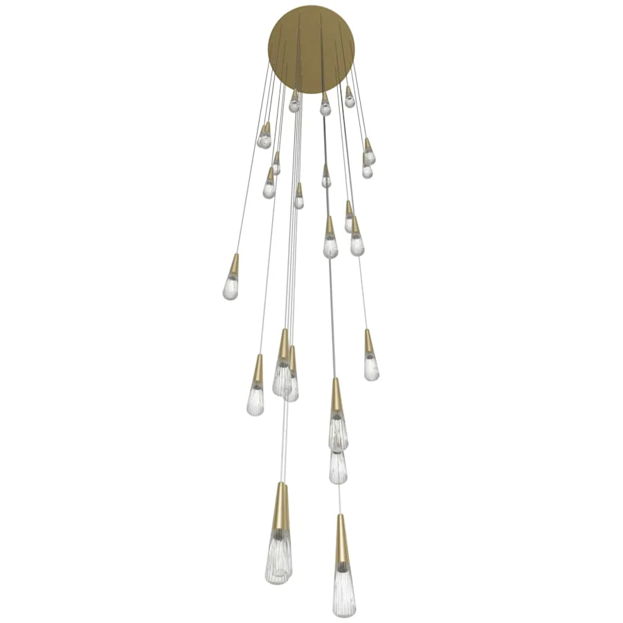 Avenue Lighting Encino 25 Light 30" Wide LED Crystal Multi Light Pendant with Clear Crystal Shades - Image 2