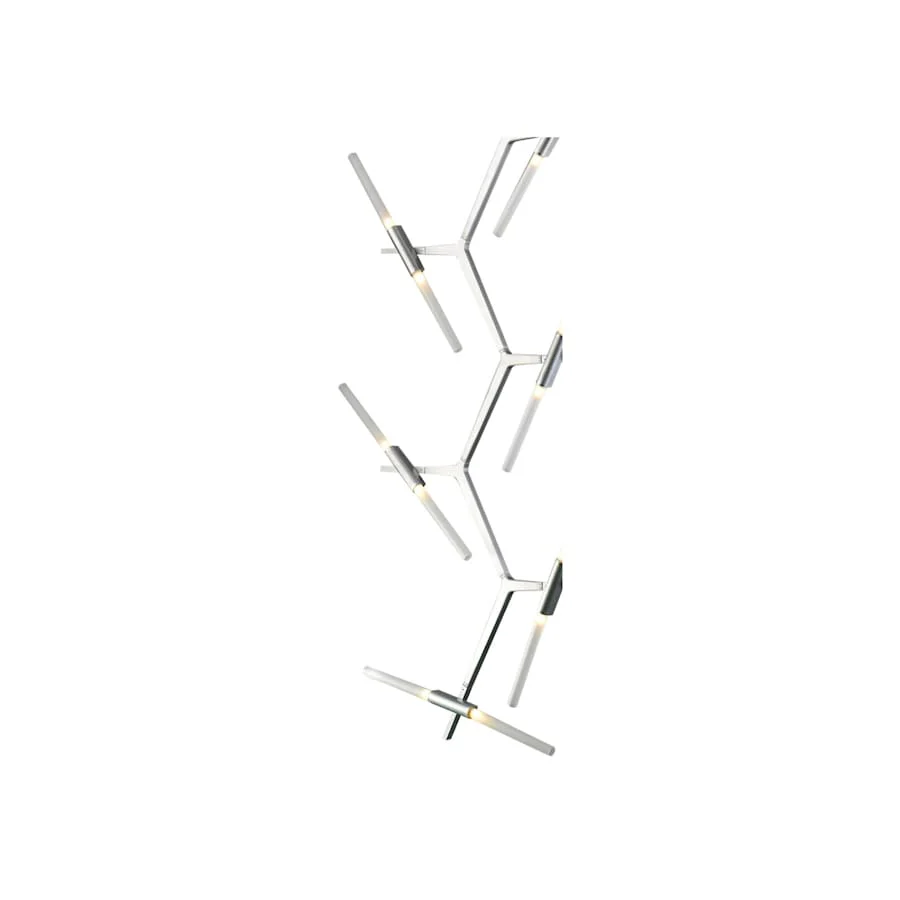 Avenue Lighting San Vicente Blvd. 20 Light 35" Wide LED Abstract Chandelier with Frosted Glass Shades - Image 1