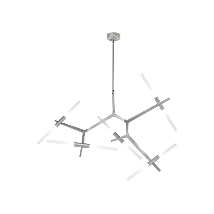Avenue Lighting San Vicente Blvd. 10 Light 48" Wide LED Abstract Chandelier with Frosted Glass Shades - Image 1