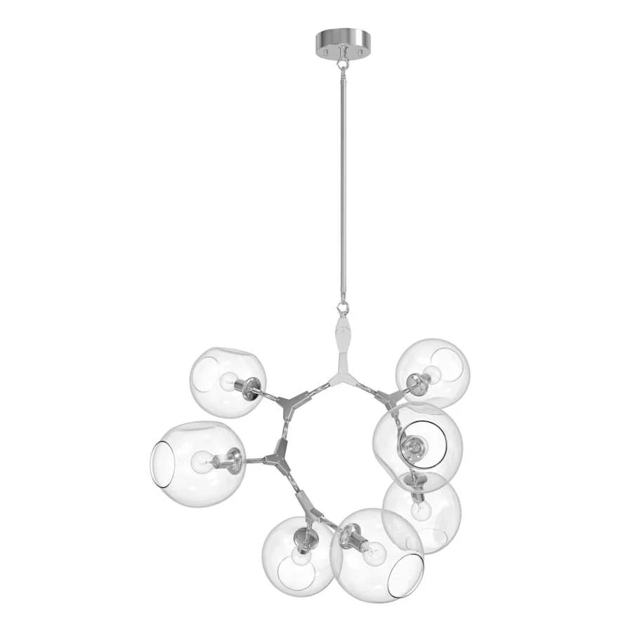 Avenue Lighting Fairfax Ave. 7 Light 30" Wide Abstract Chandelier with Hand-Blown Glass Shades - Image 3