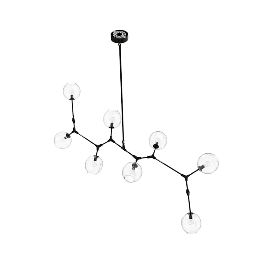 Avenue Lighting Fairfax Ave. 8 Light 78" Wide Abstract Chandelier with Hand-Blown Glass Shades - Image 2