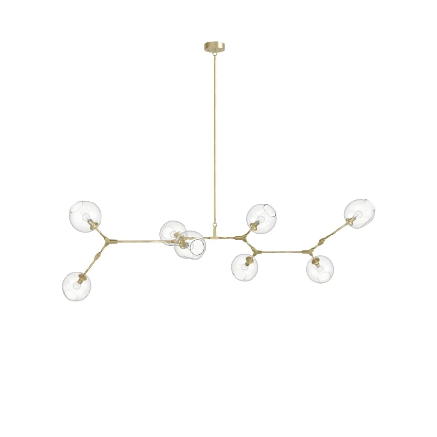 Avenue Lighting Fairfax Ave. 8 Light 78" Wide Abstract Chandelier with Hand-Blown Glass Shades - Image 1