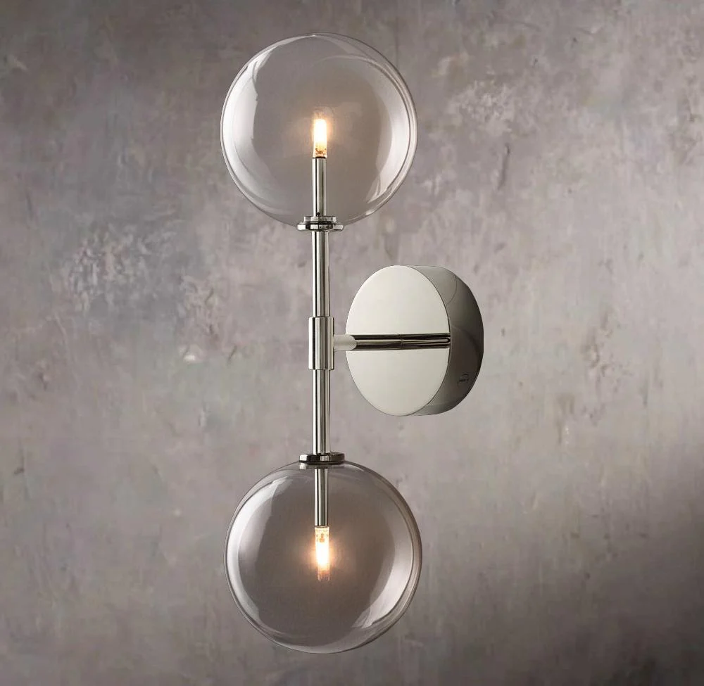 Glassy Orb Linear Wall Sconce - Image 2