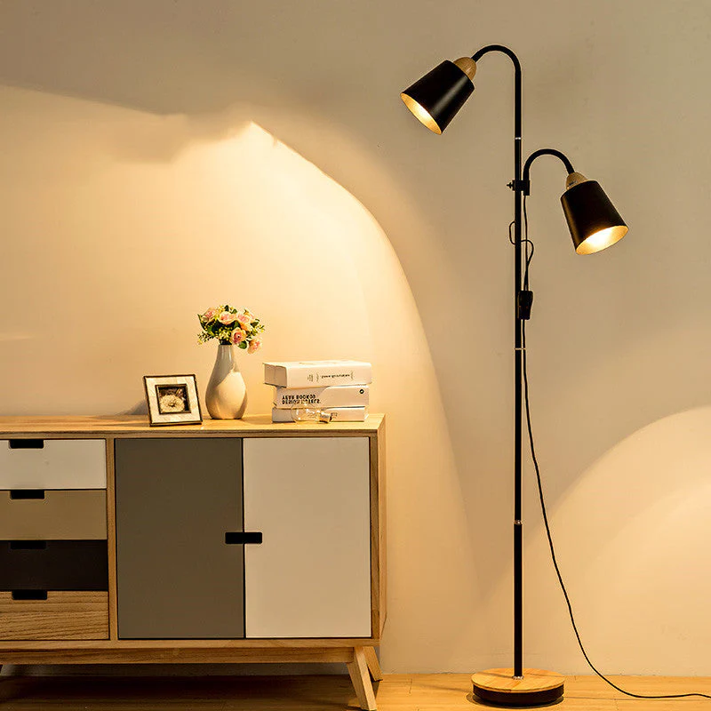 Double Head Floor Lamp Adjustable Lighting for Living Room, Bedroom & Bedside - Image 3