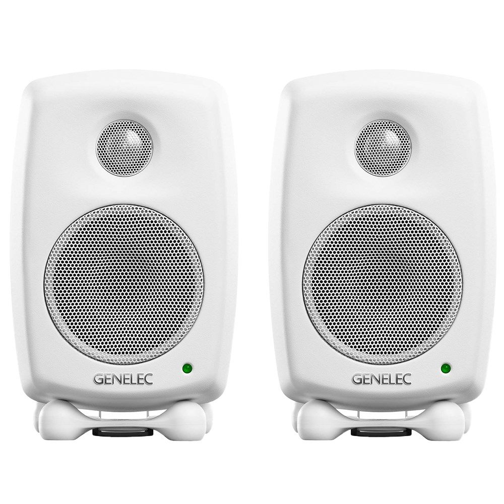 Genelec Classic Series 8010A 3" Two-Way Active Studio Monitor (Pair) - White - Image 1