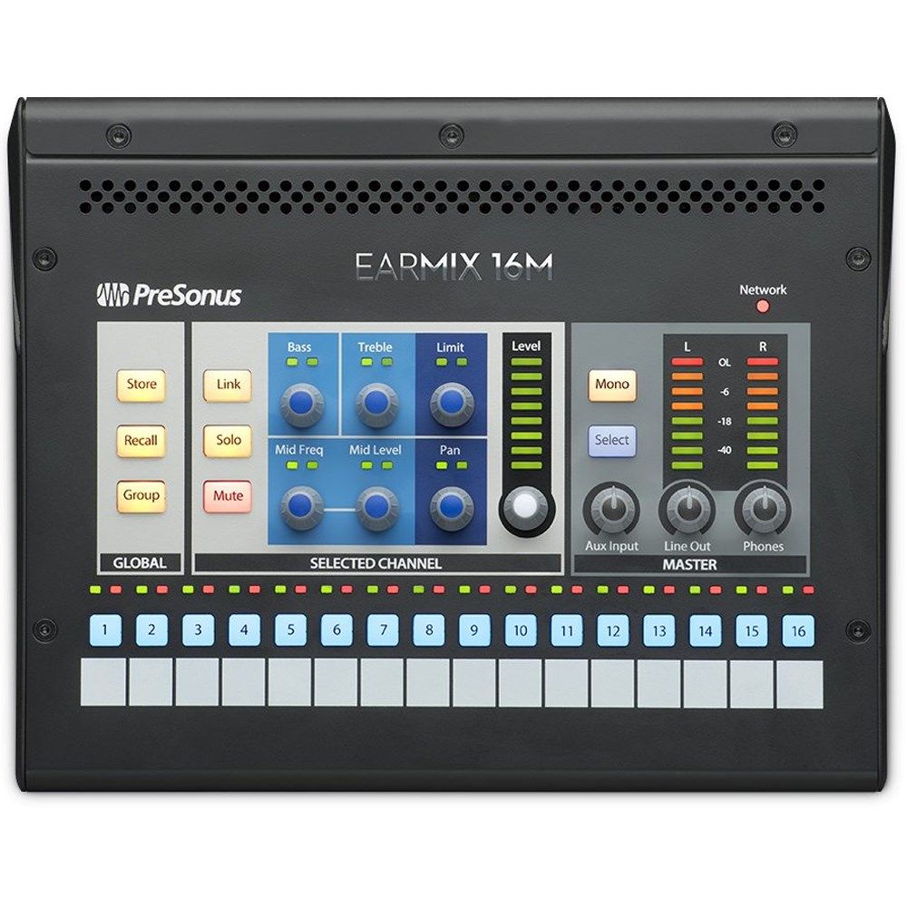PreSonus EarMix 16M 16x2 AVB Networked Personal Monitor Mixer - Image 1