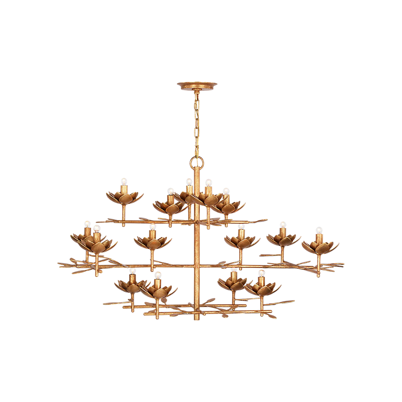 Clementine 48″ Low Wide Tiered Chandelier