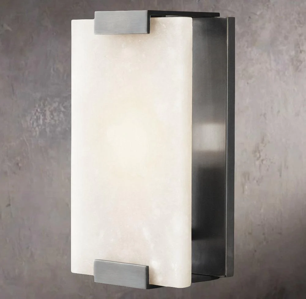 Artisanal Alabaster Wall Sconce - Image 3