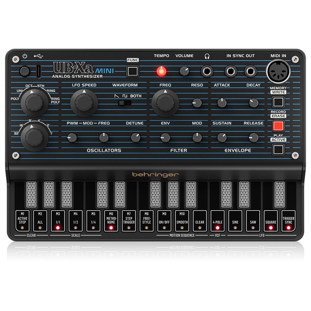 Behringer UB-Xa Mini Analog Polyphonic Synthesizer w/ 3 VCOs & 16-Step Sequencer - Image 1