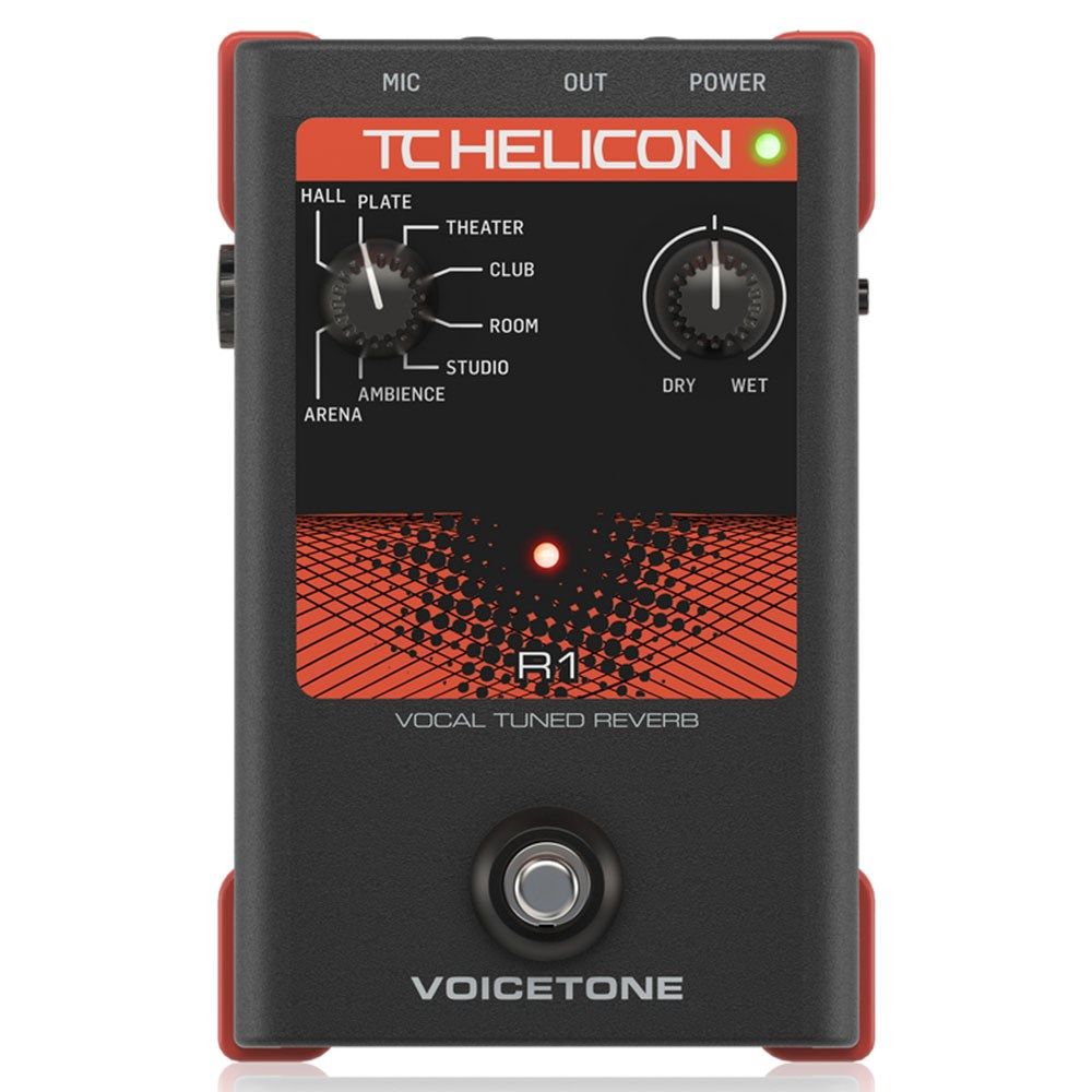 TC Helicon VoiceTone R1 Studio-Quality Live Vocal Reverb Pedal - Image 1