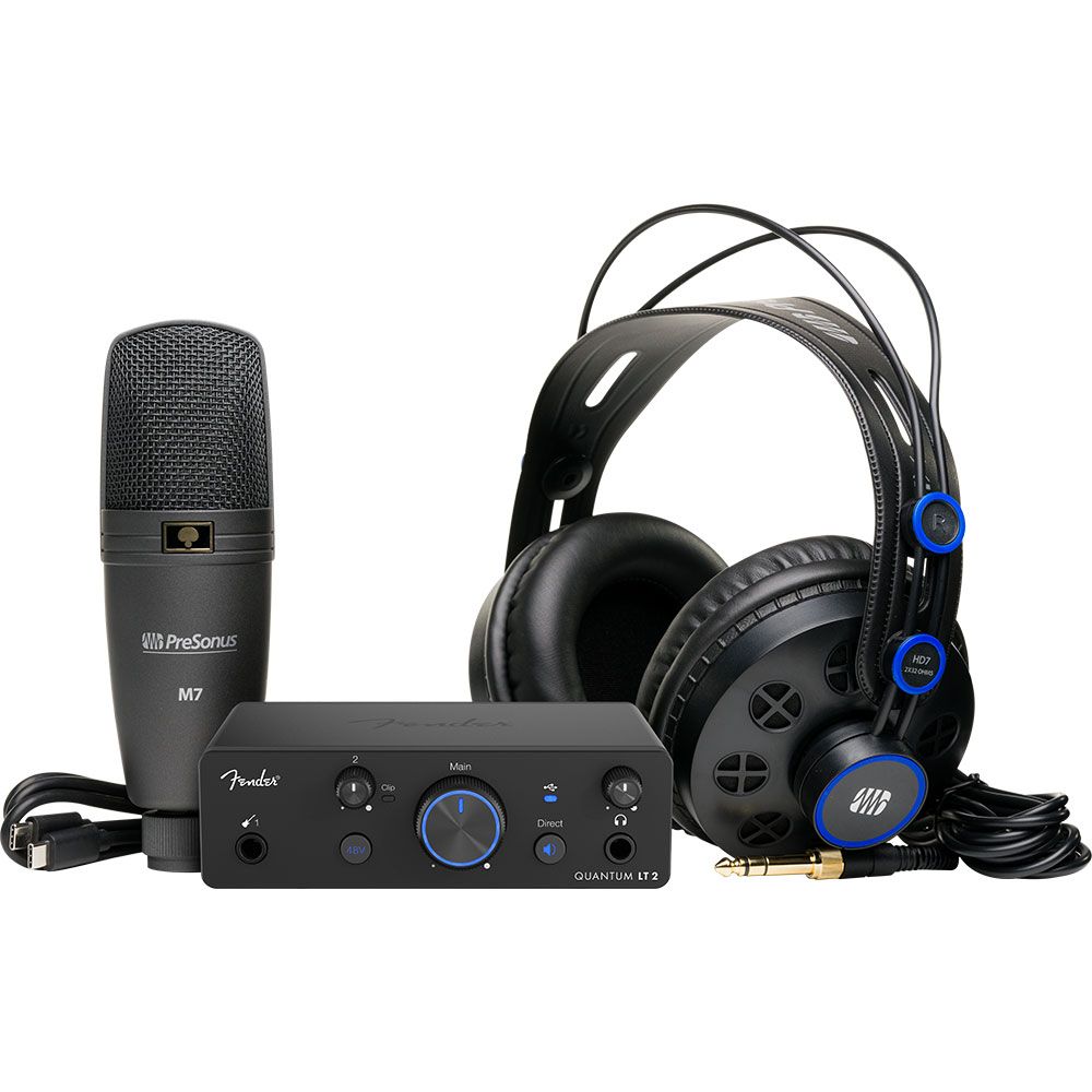 Fender Studio Quantum Creator Bundle w/ Interface Microphone Headphones & Studio Pro DAW - Image 1