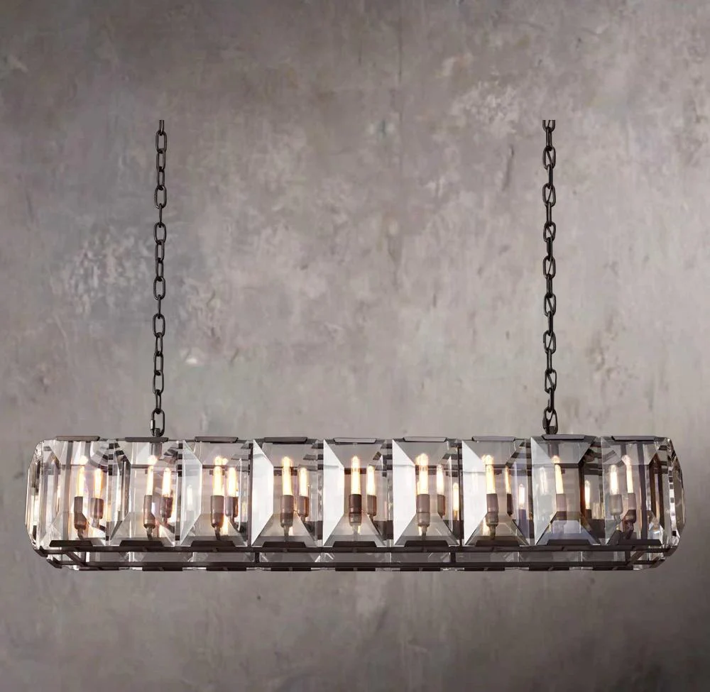 Harlowe Crystal Rectangular 62" Chandelier - Image 3