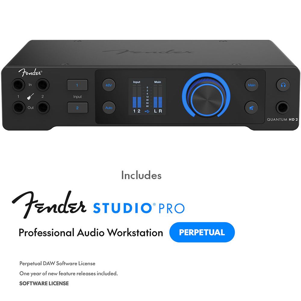 Fender Studio Quantum HD2 2-In/2-Out USB-C Audio Interface w/ ADAT - Image 1