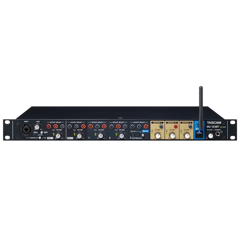 Tascam MZ-123BT Zone Mixer w/ 3 Zone Outputs & Bluetooth - Image 1