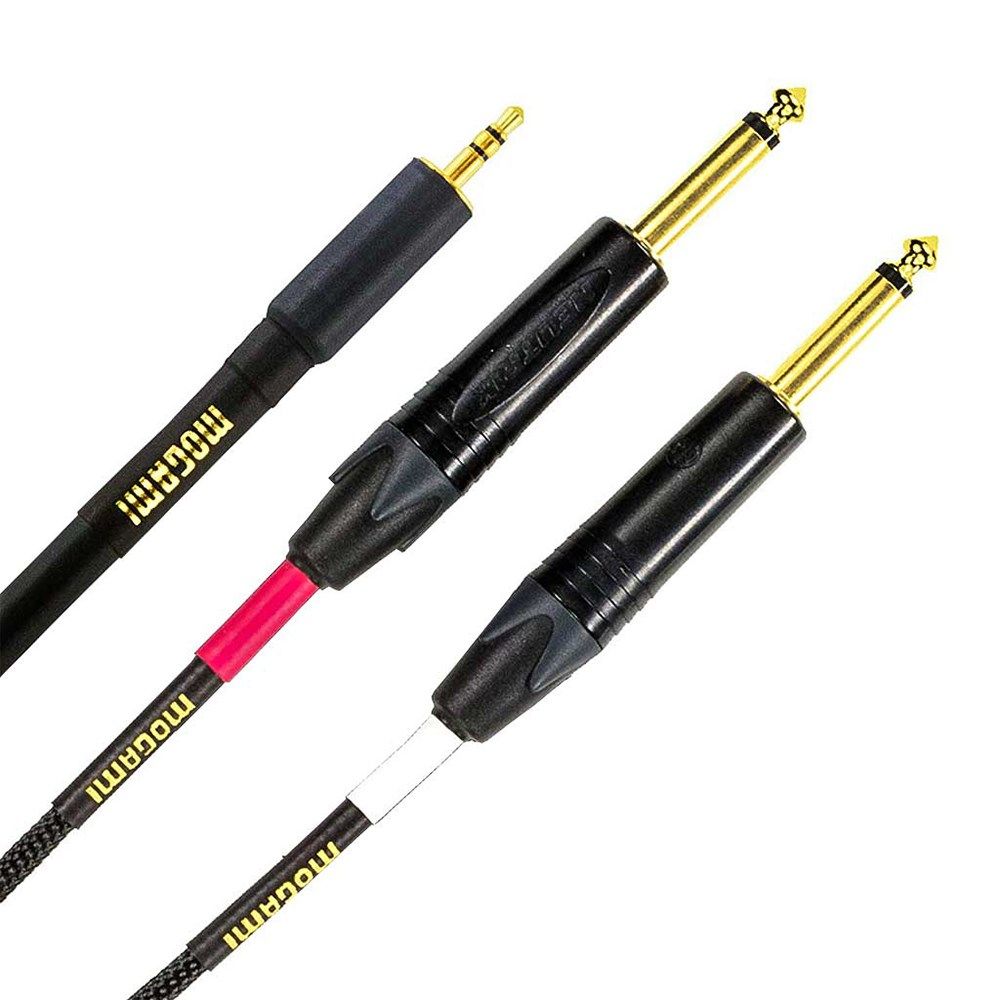 Mogami Gold 3.5mm TRS to Dual 1/4" TS Cable - Image 1