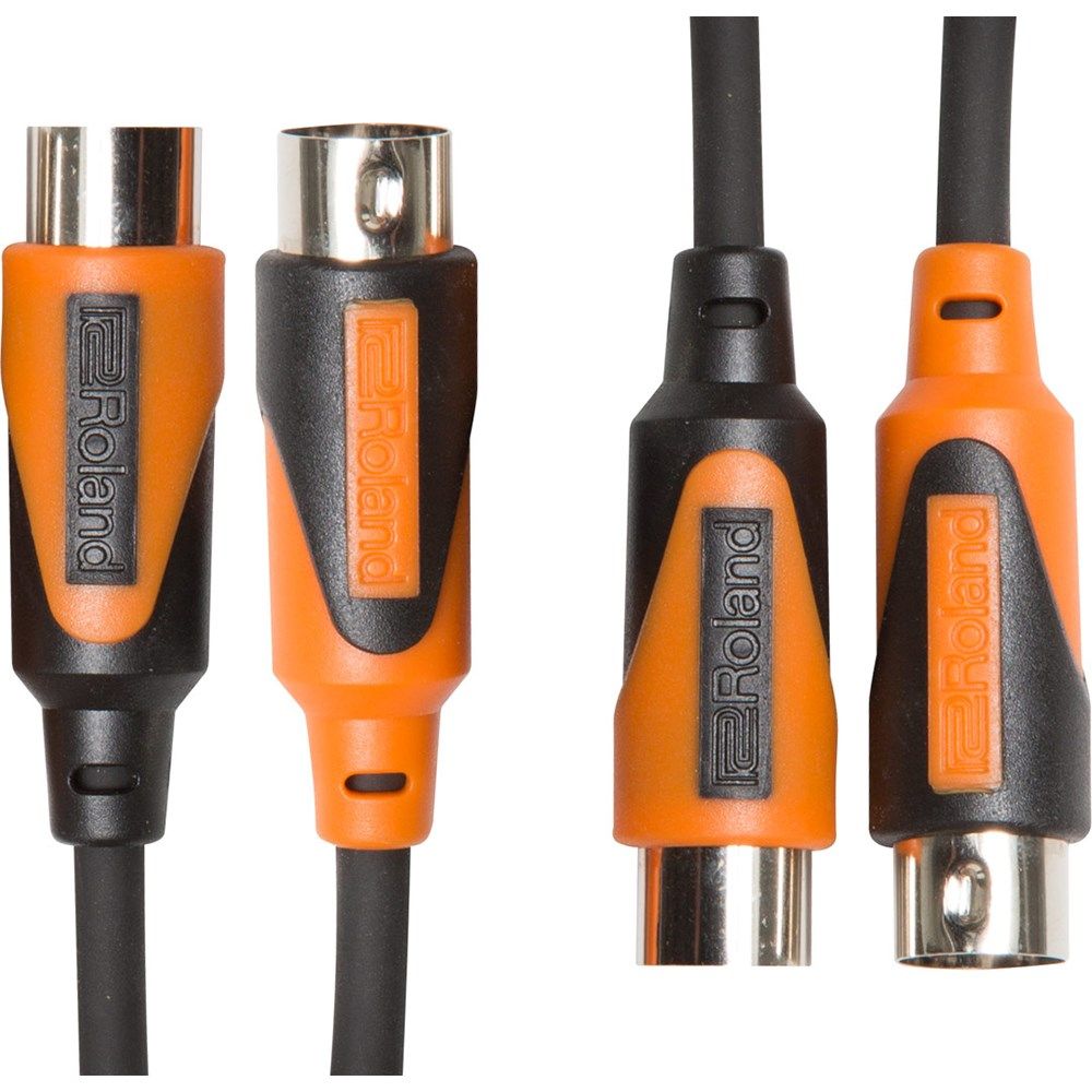 Roland RMIDI-B5-DUAL Dual MIDI Cable (5ft) Black Series - Image 1