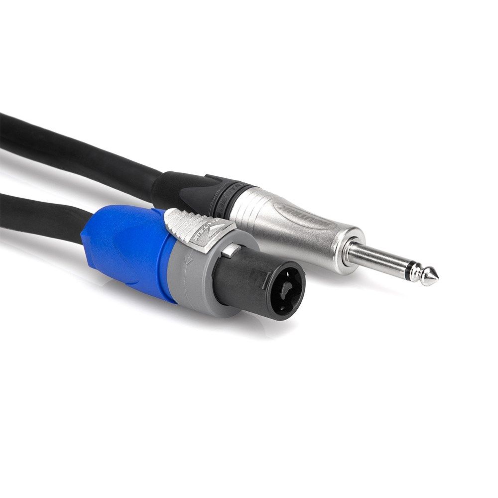 Hosa SKT203Q Edge Neutrik speakON to 1/4" TS Speaker Cable (3ft) - Image 1