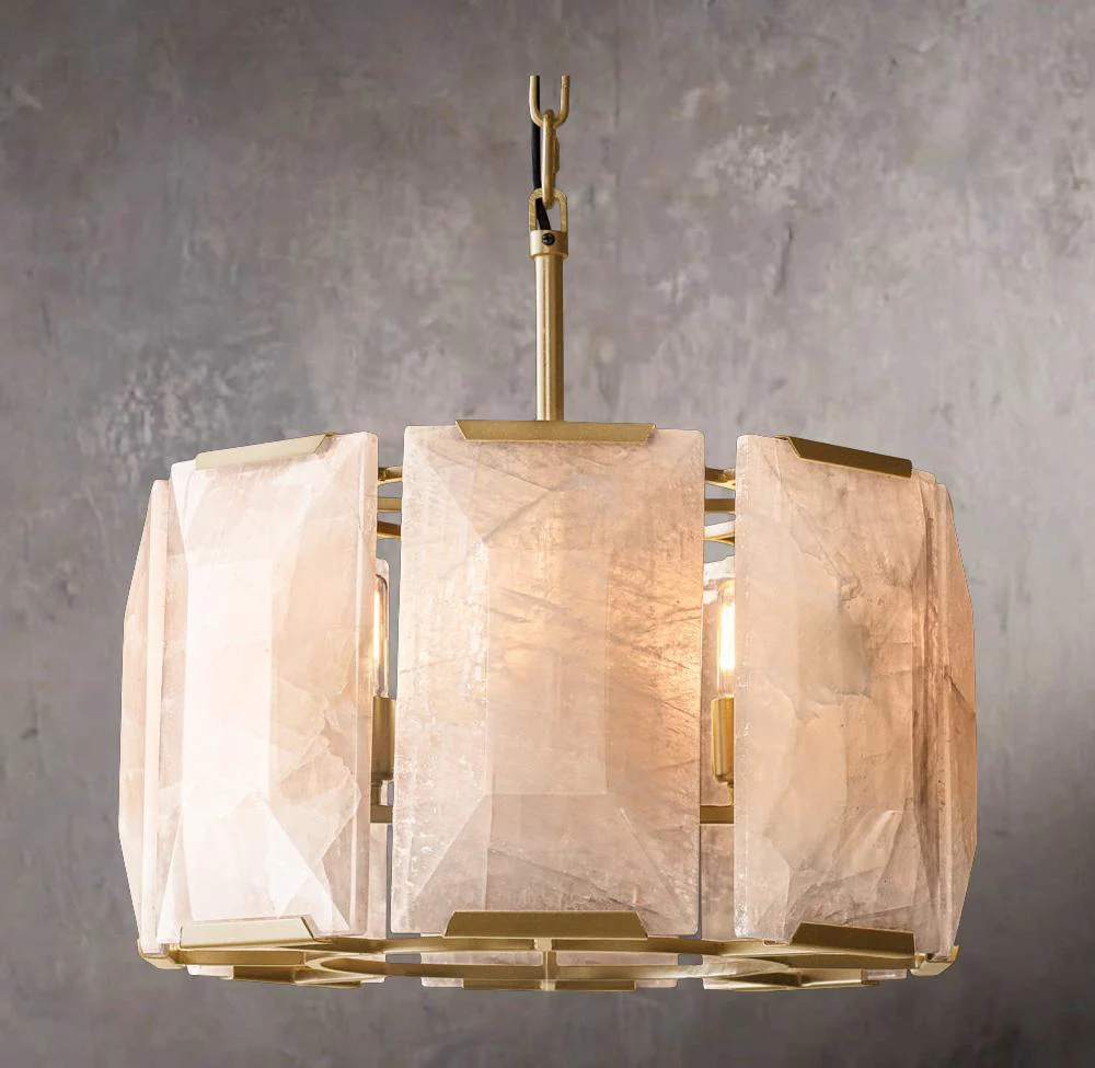 Harlowe Calcite Circular Chandelier 19" - Image 1