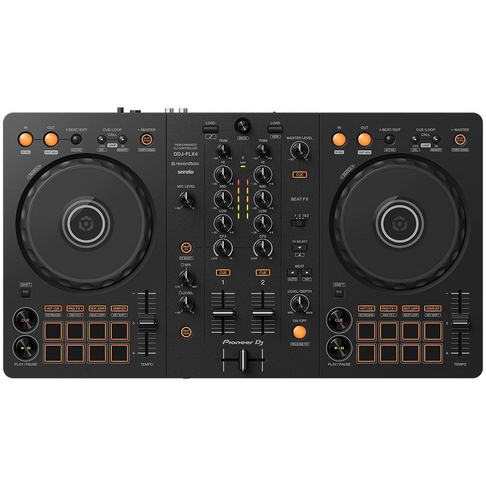 Pioneer DDJFLX4 2-Channel DJ Controller for Rekordbox & Serato DJ (Black) - Image 1