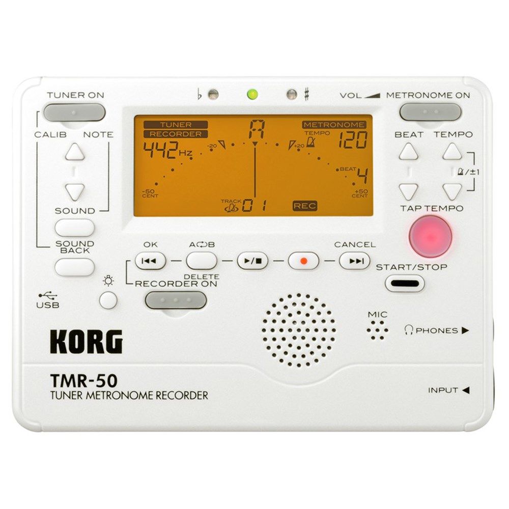 Korg TMR-50 Tuner Metronome (White) - Image 1