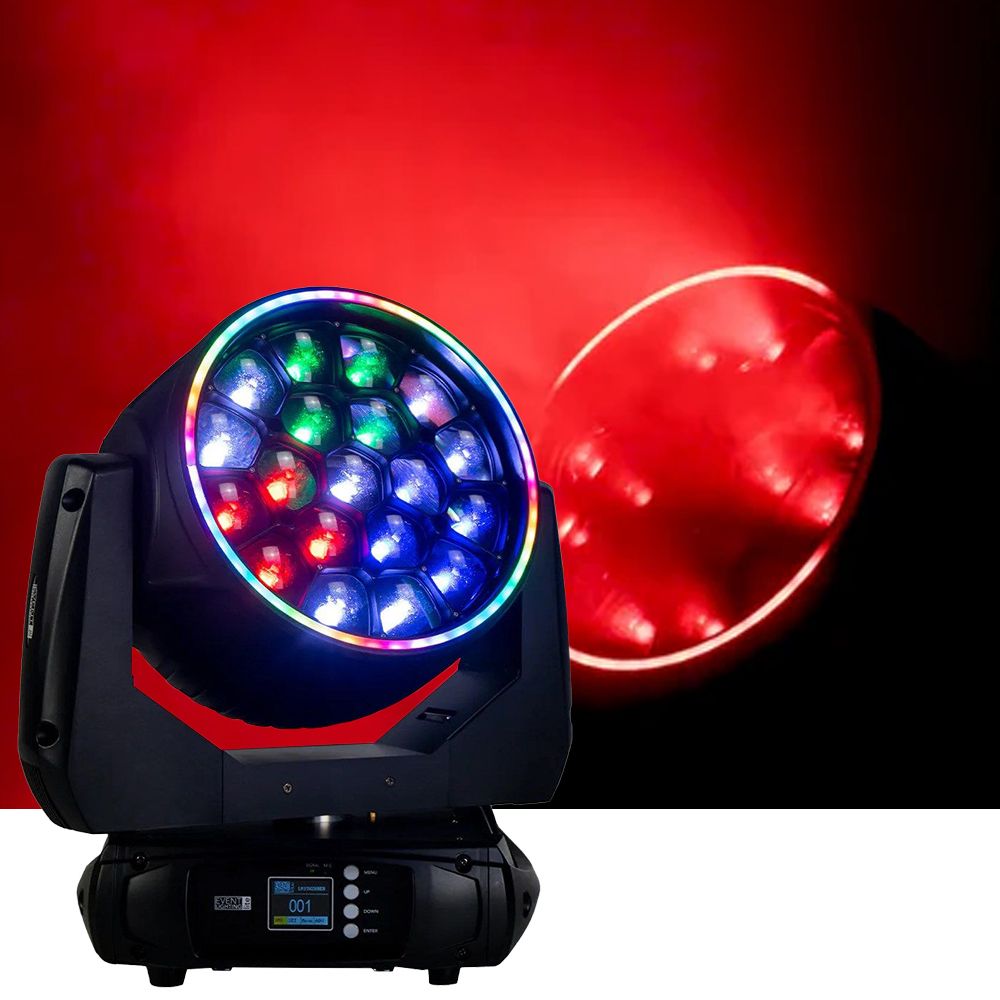 Event Lighting Lite LM19X20BER 19x20W RGBW Zoom Wash Head w/ Pixel Control & Ring Light - Image 1