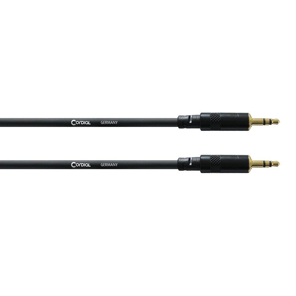 Cordial Essentials REAN 2x Plug 3.5mm Stereo Gold Cable (3m) - Image 1