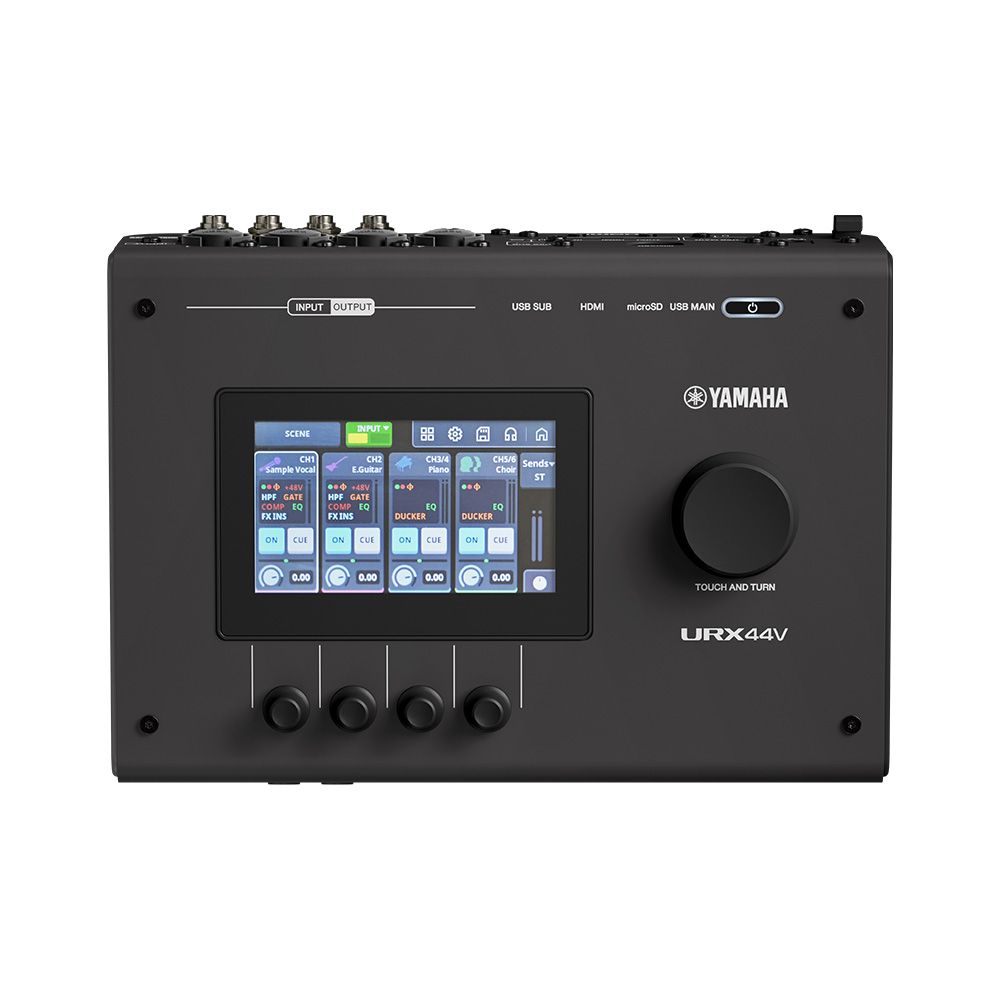 Yamaha URX44V 6x4 USB-C Audio & Video Interface (Black) - Image 1
