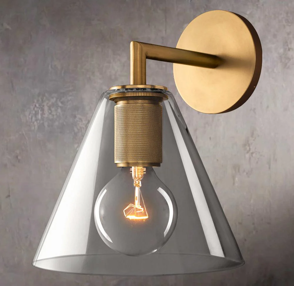 Utility Funnel Shade Wall Sconce