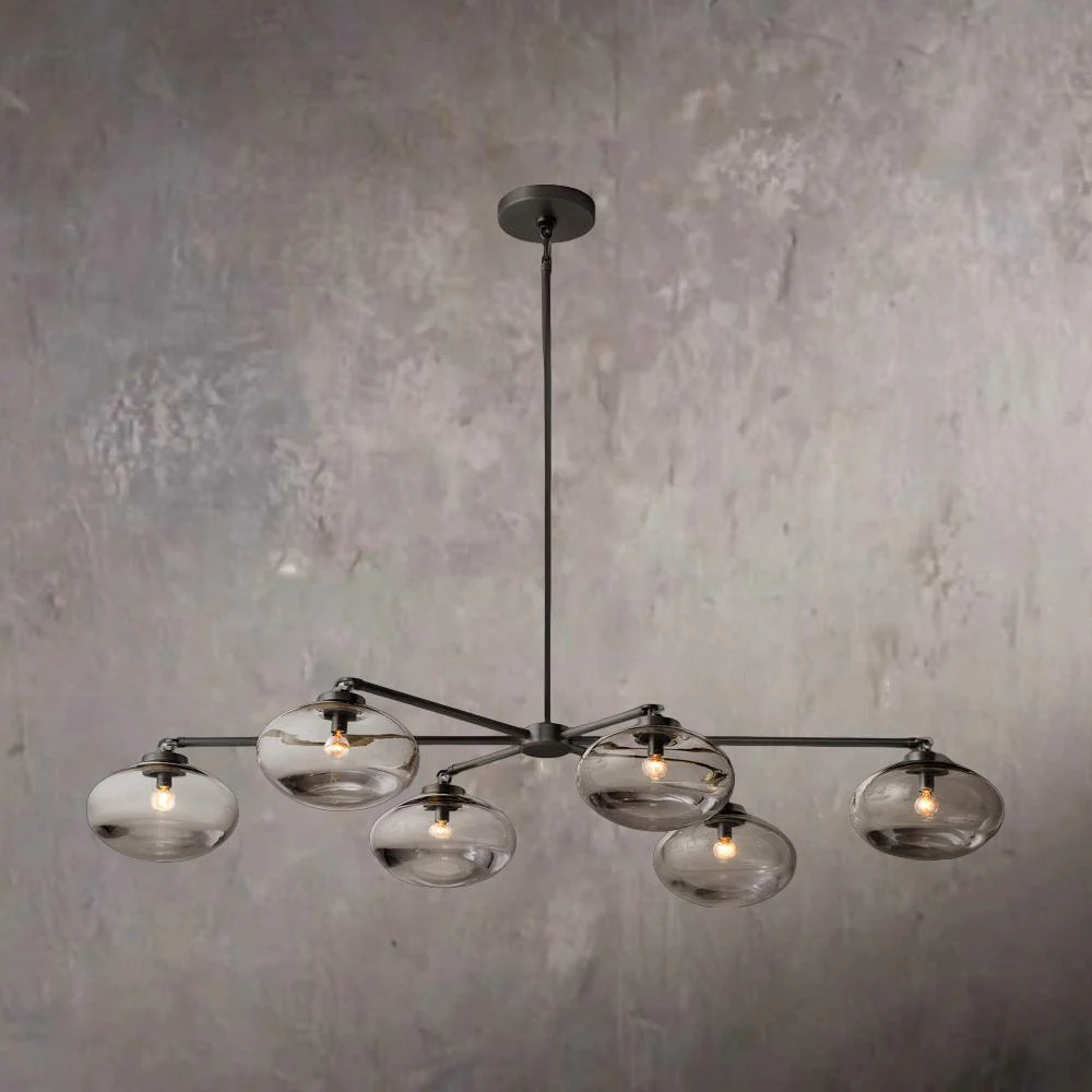 Cabrette Transparent Glass Mobile Linear Chandelier - Image 3