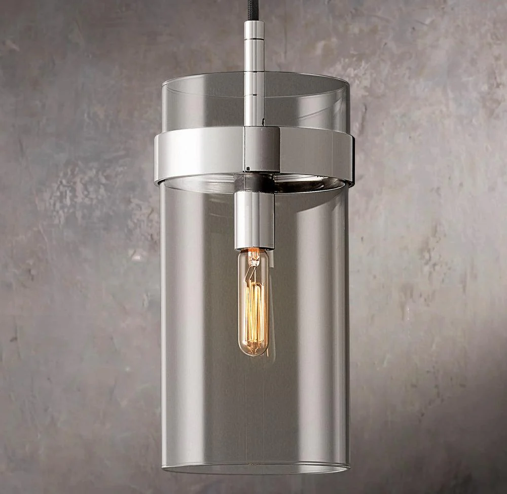 Ravelle Transparent Glass Hanging Light 5" - Image 2