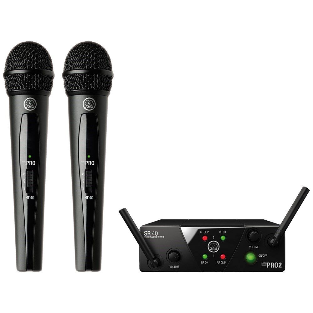 AKG WMS40 Dual Handheld Wireless Mic System Band US25A/C (537.500/539.300MHz) - Image 1