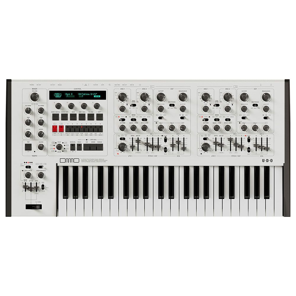 UDO Audio DMNO 8-Voice Polyphonic 2-Part Multitimbral Hybrid Analog Synth (White) - Image 1