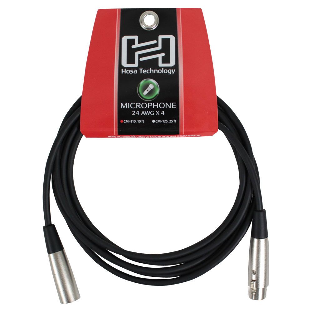 Hosa CMI125 Quad Microphone Cable XLR3F to XLR3M (25 ft)