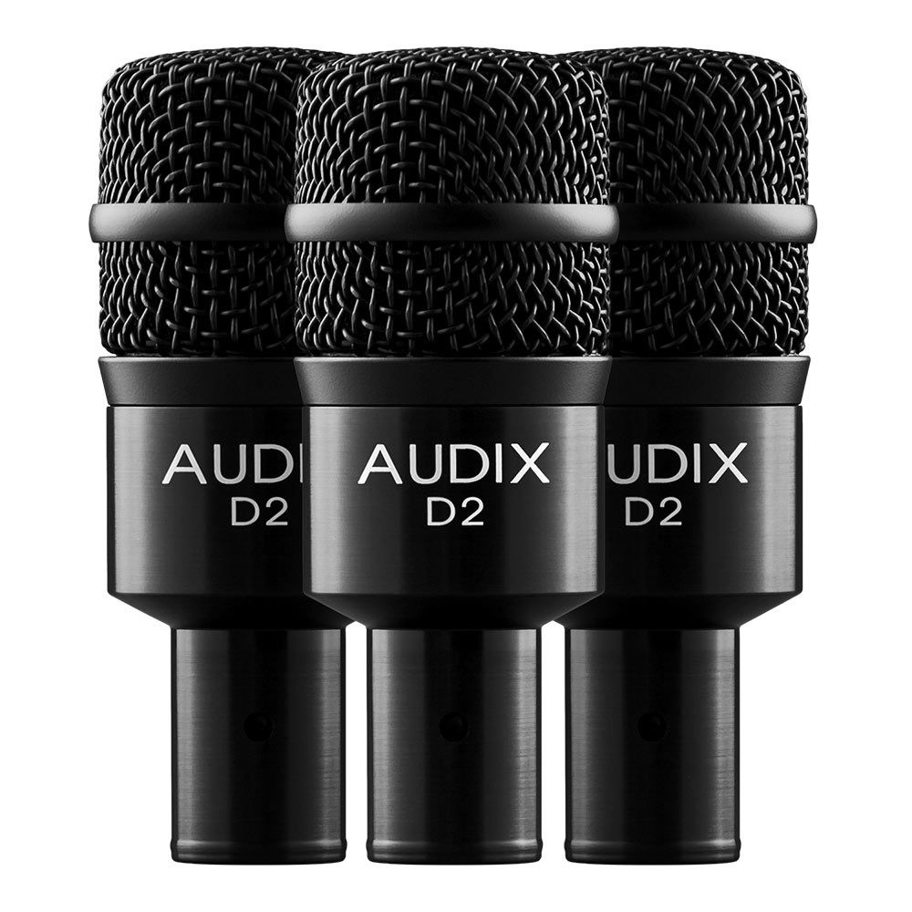 Audix D2TRIO 3 x D2 - 3 x DVICE Mounts - 3 x Mic Pouches - Image 1