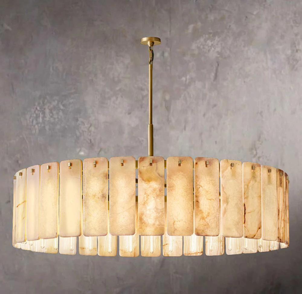 Calamette Onyx Circular Chandelier 60″