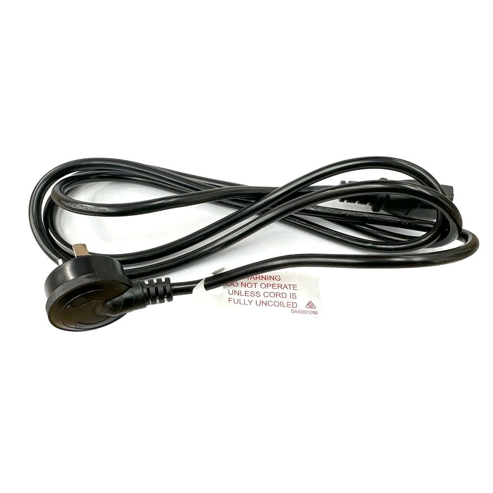 DL IEC Power Cable w/ Flat Head Right-Angle Mains Power Plug (1.8m) - Image 1