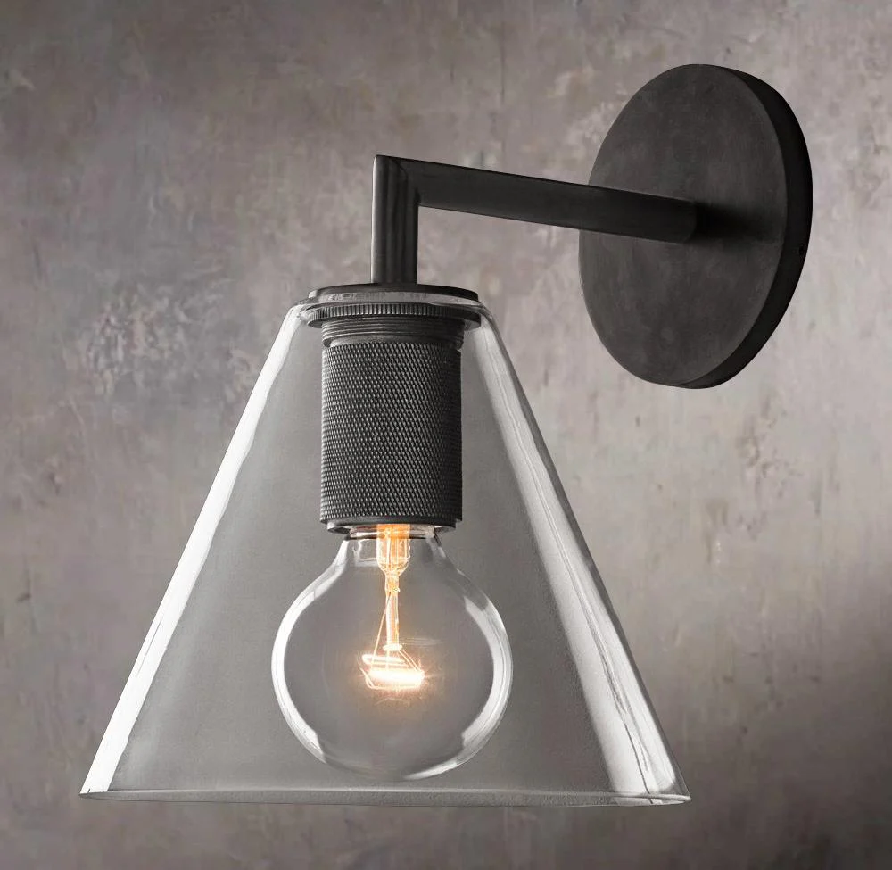 Utility Funnel Shade Wall Sconce - Image 3