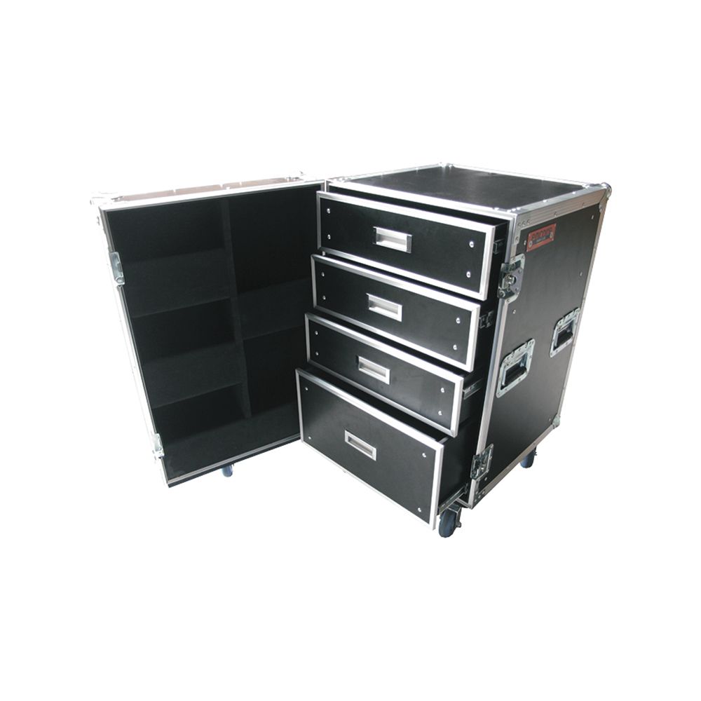 Encore ESRCT001 Standard Drawers Case w/ 5 Shelves & Front Door (Black) - Image 1