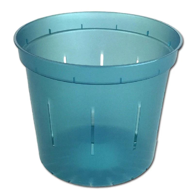 6" Blue Sapphire Slotted  Orchid Pot - Image 2