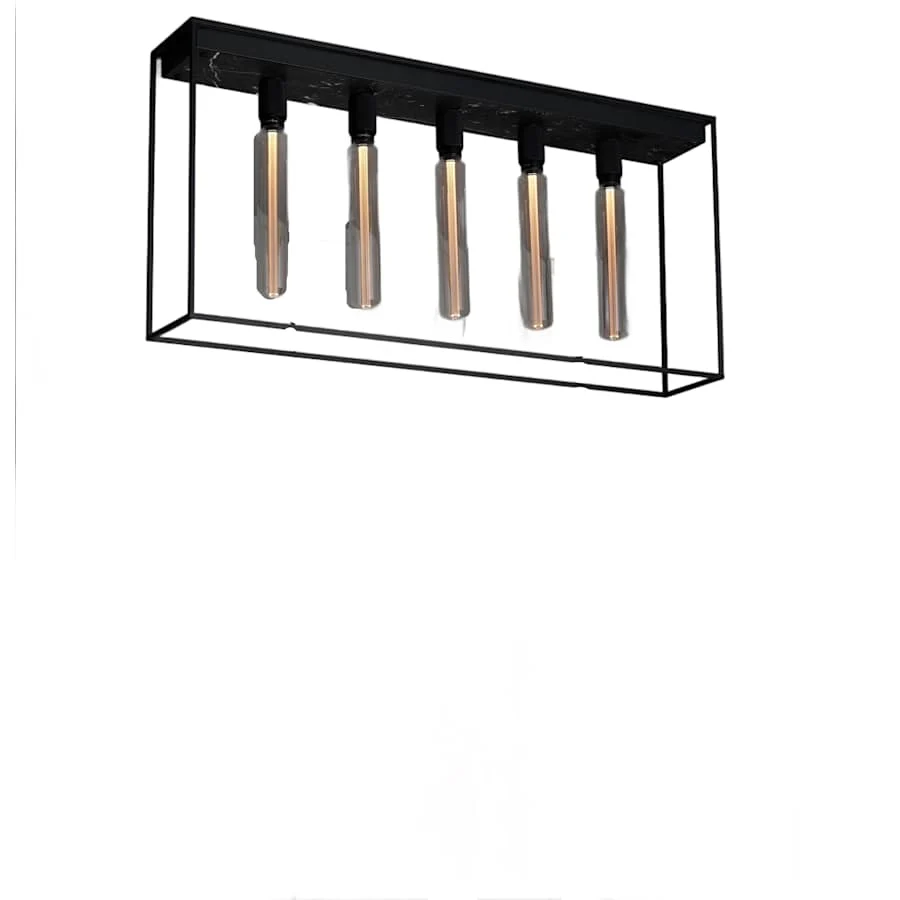 Buster + Punch Caged 5 Light 44" Wide Linear Chandelier - Image 2
