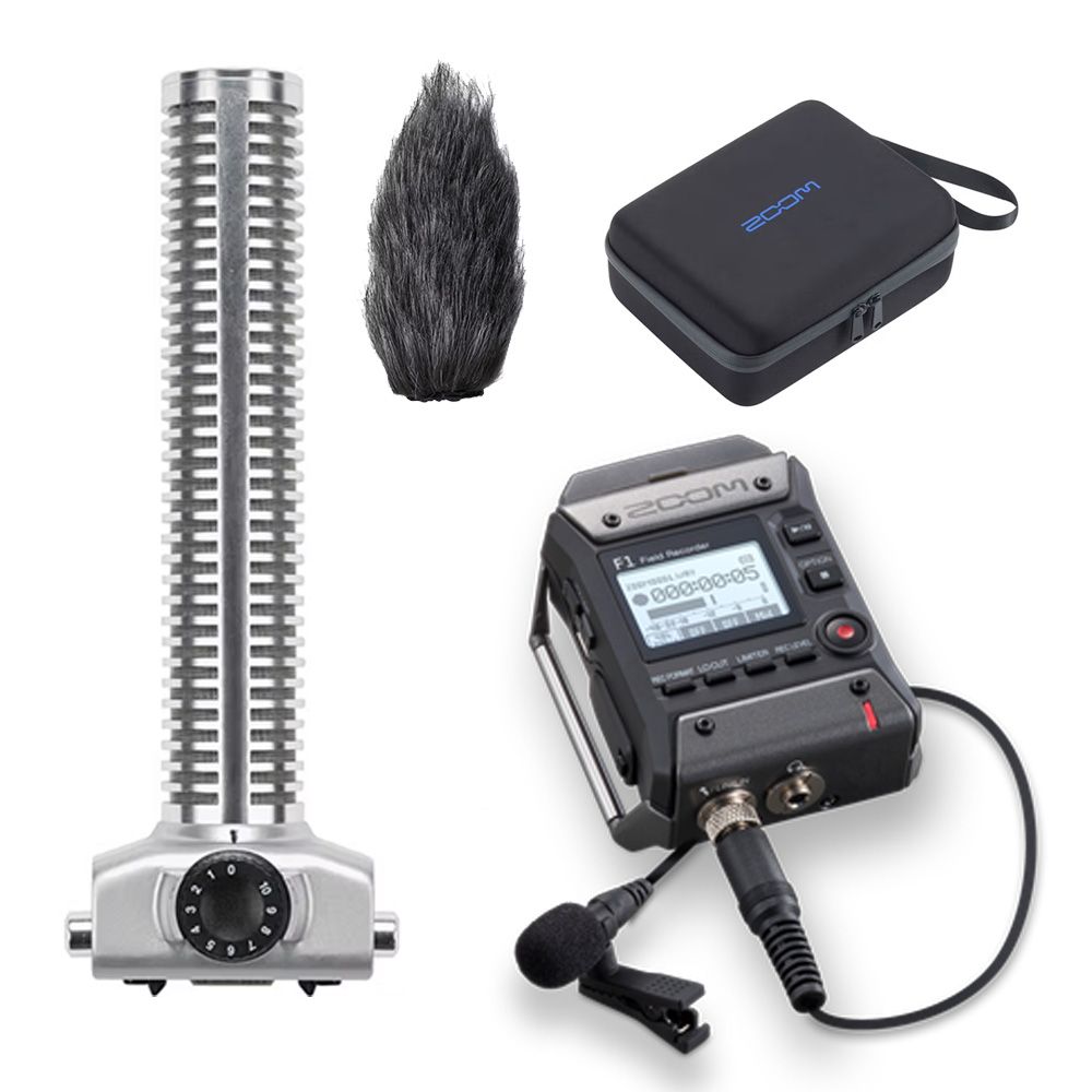 Zoom F1-LP Bonus Pack F1 Field Recorder + LMF1 Lavalier Mic + Carry Case SGH-6 Capsule - Image 1