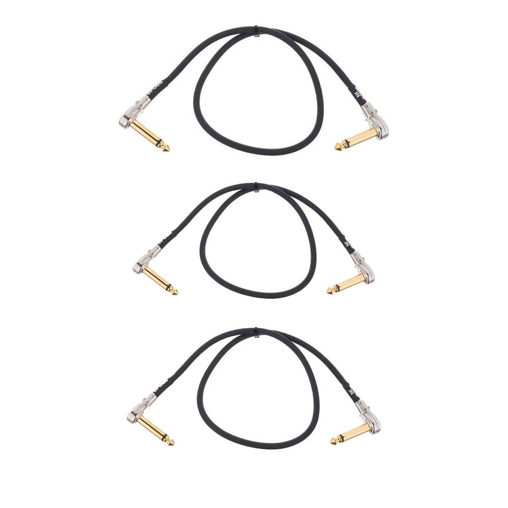 Boss BPC43 Patch Cable w/ Slimline Pancake Plug (3-pk) (10cm) - Image 1