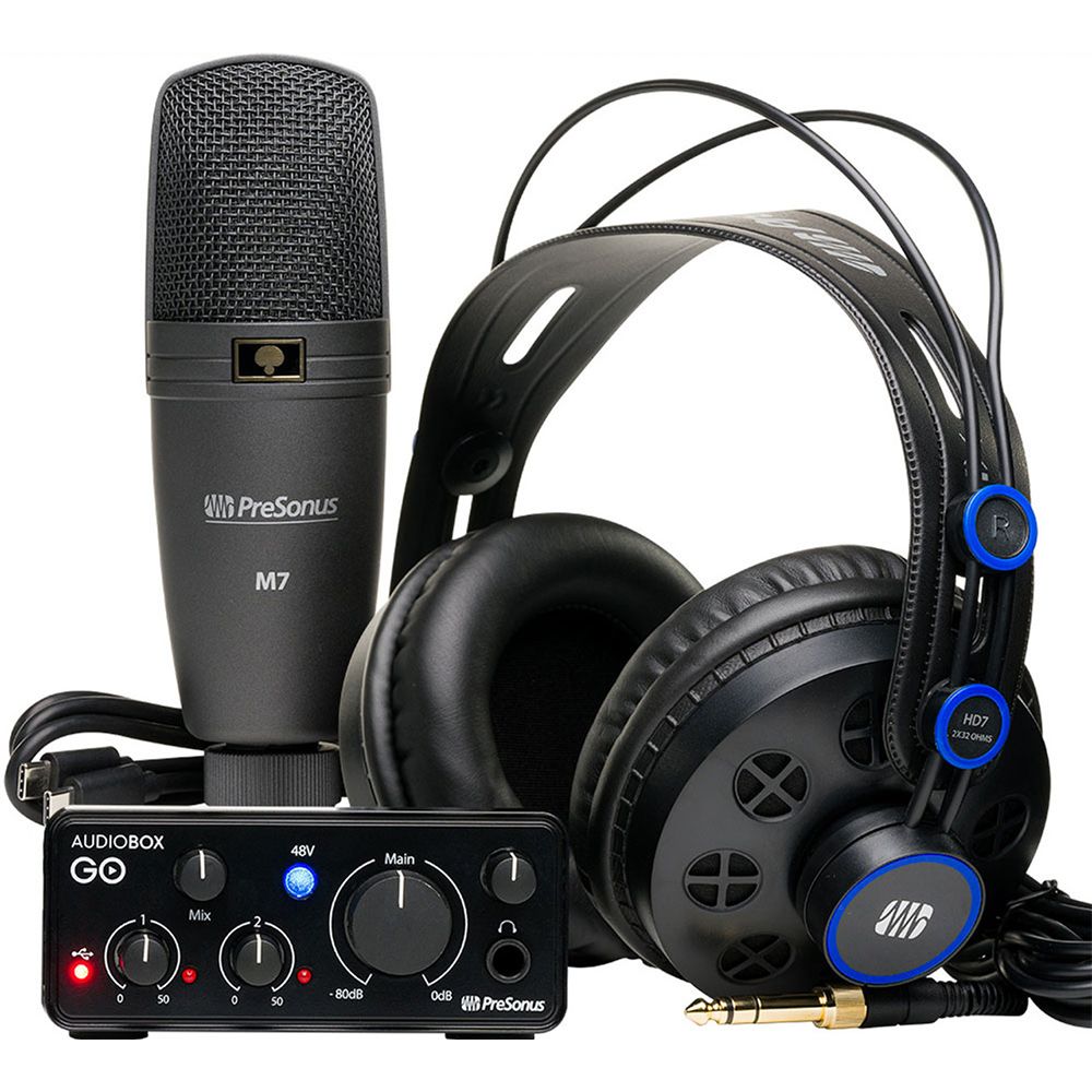PreSonus AudioBox GO Creator Bundle w/ Interface, Headphones & Microphone - Image 1