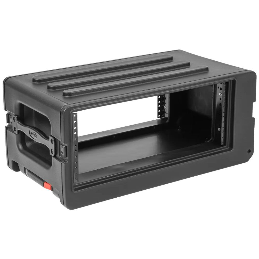 SKB 1SKB-R4SW Roto-Moulded 4U Shallow Rack Case w/Telescopic Handle and Wheels - Image 1