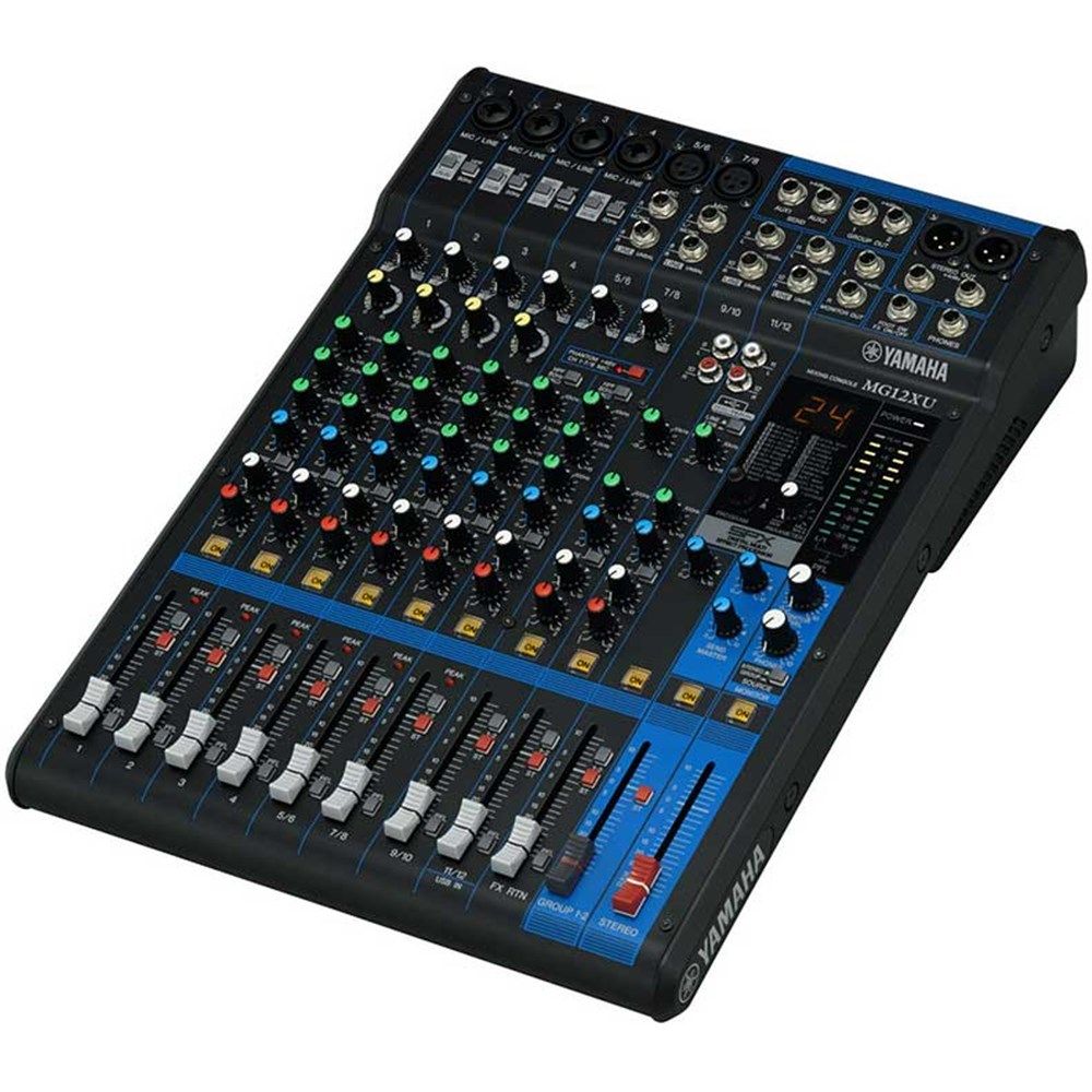 Yamaha MG12XU 12 Channel Mixer w/ D-PRE Preamps, Comp, FX, USB Interface & Faders - Image 1