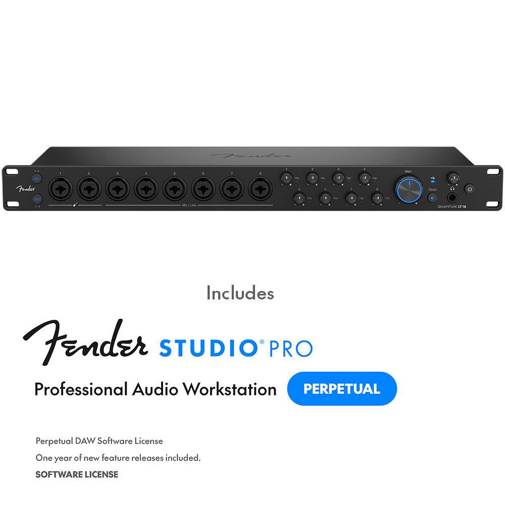 Fender Studio Quantum LT16 26 x 30 USB-C Audio Interface w/ ADAT - Image 1