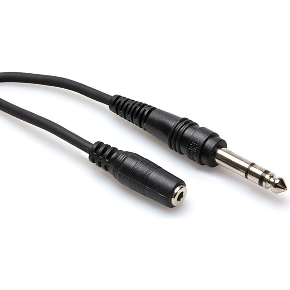 Hosa MHE-325 3.5mm TRS to 1/4" TRS Headphone Adaptor Cable (25ft) - Image 1