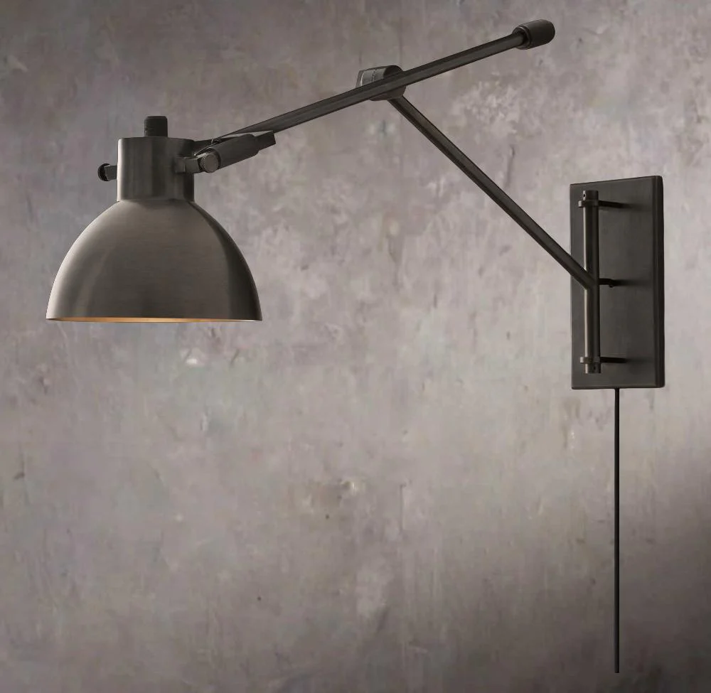 Machinists Adjustable Swing-Arm Wall Sconce - Image 3