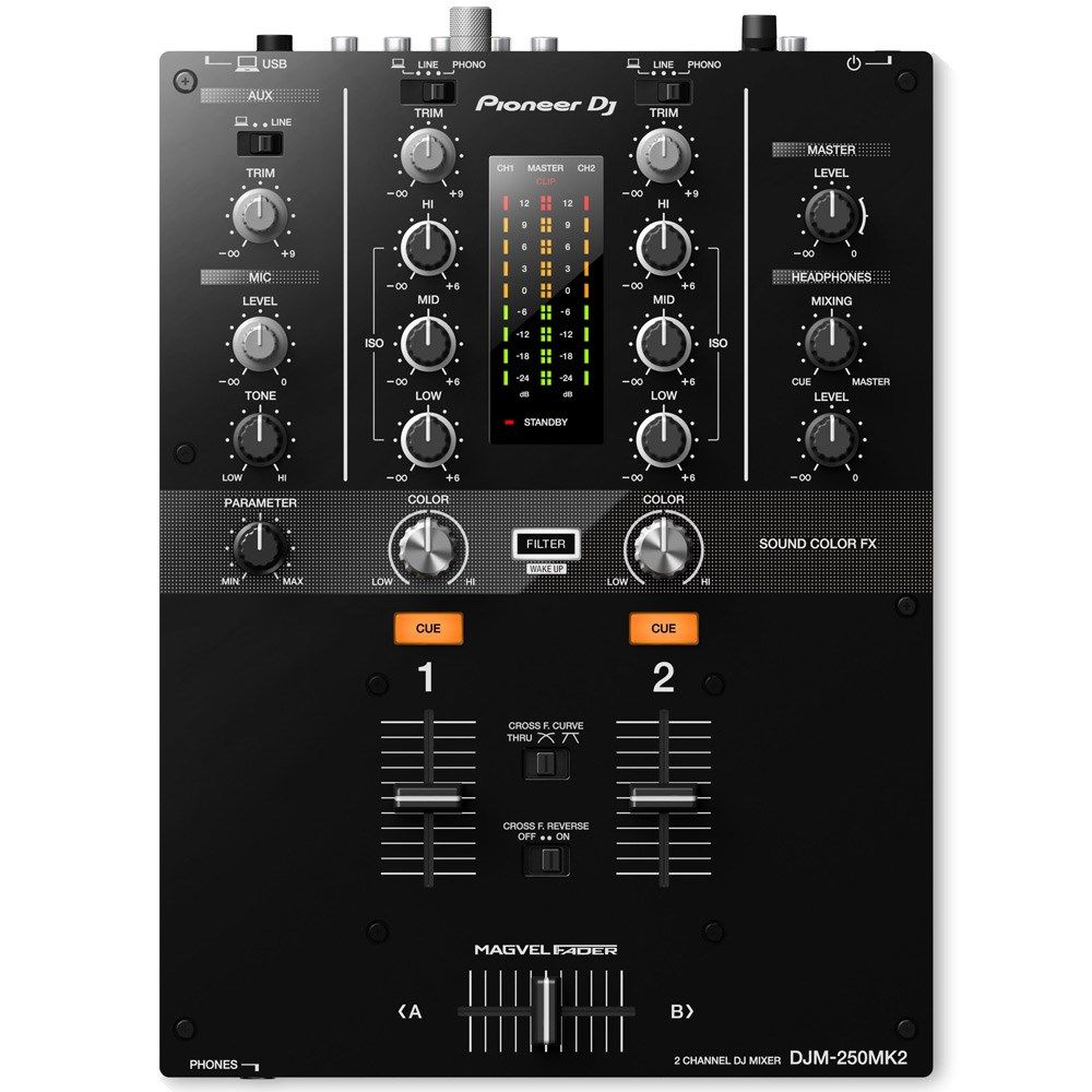 Pioneer DJM250MK2 2-Ch DJ Mixer w/ Rekordbox DJ & DVS - Image 1